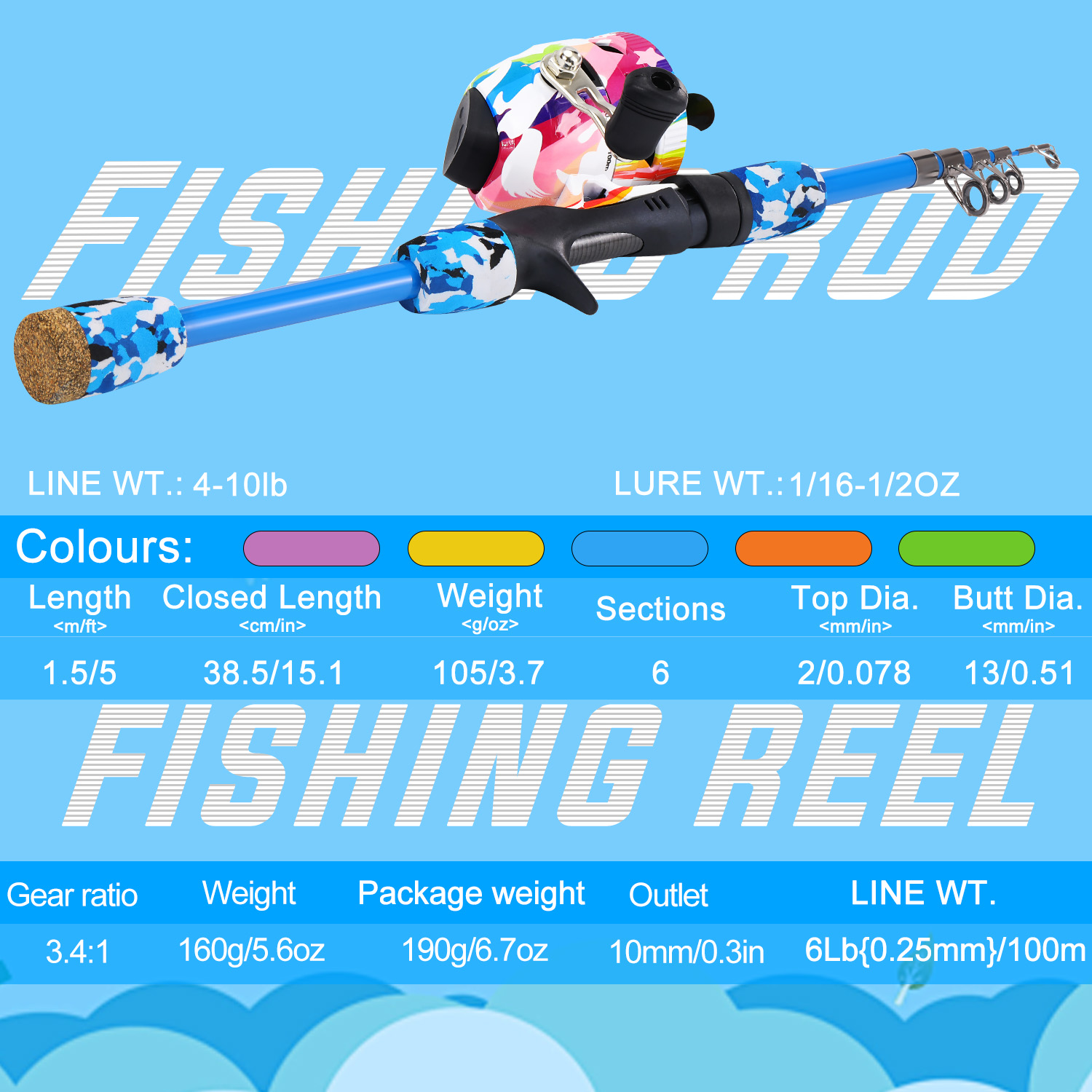 Sougayilang Kids Fishing Combo - Fishing Rod Combo ulasan dan harga